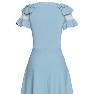 Red Valentino - Pale Blue Ruffle Sleeve Dress